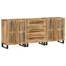 ARDEBO.de - Sideboard 3 Stk. 60x34x75 cm Raues Massivholz Mango