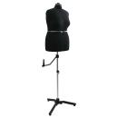 ARDEBO.de - Verstellbare Kleiderform für Damen Schwarz L Samt