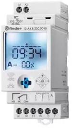 ARDEBO.de Finder Elektronische Astro-Zeitschaltuhr mit Wochenprogramm für Reiheneinbau, digital, weiß (12.A4.8.230.0010)