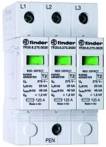 ARDEBO.de Finder Überspannungsableiter Typ 2, Module austauschbar, mit 3 Varistoren, für 3-phasige TN-C-Netze, Varistor Defektanzeige, REG, grau (7P.23.8.275.0020)