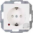 ARDEBO.de Kopp Schutzkontakt-Steckdose, Ausschalter 1-polig, erhöhter Berührungsschutz, HK07, Reinweiß (136029003)