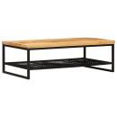 ARDEBO.de - Couchtisch Braun und Schwarz 110 x 55 x 35 cm Massivholz Mango