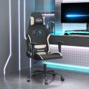ARDEBO.de - Gaming-Stuhl Schwarz und Creme Stoff