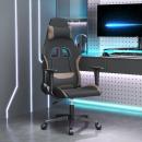 ARDEBO.de - Gaming-Stuhl mit Massagefunktion Schwarz und Taupe Stoff
