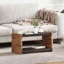 ARDEBO.de - Beistelltisch Natur 44,5 x 45 x 45 cm Massives Mahagoni Holz