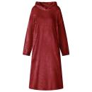 ARDEBO.de - Decken-Hoodie Bordeauxrot L Flanell