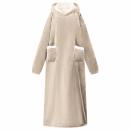 ARDEBO.de - Decken-Hoodie Beige XL Fleece und Flanell