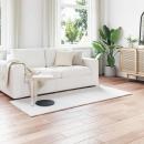 ARDEBO.de - Kunstfell Hasen Teppich Olite Weiß 100 x 200 cm Polyester