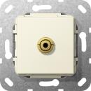 ARDEBO.de Gira Einsatz Miniklinke 3,5 mm Kabelpeitsche cremeweiß glänzend (564901)