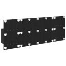 Kopfteil mit Schrank 3 pcs Schwarz Eichen-Optik Holzwerkstoff