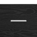 Kopfteil mit Schrank 3 pcs Schwarz Eichen-Optik Holzwerkstoff