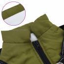 Hundemantel mit Geschirr Olivegrün L Fleece und Polyester