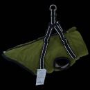 Hundemantel mit Geschirr Olivegrün 2XL Fleece und Polyester