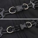 Hundemantel mit Geschirr Schwarz S Fleece und Polyester