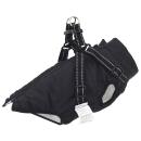 Hundemantel Schwarz L40 Fleece und Polyester
