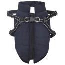 Hundemantel mit Geschirr Marineblau XL Fleece und Polyester