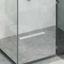 ARDEBO.de - 362 Grad Duschabfluss mit Linien-Design Silber 50 cm