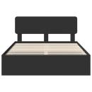 ARDEBO.de - Bettrahmen mit Schubladen Schwarz 140 x 190 cm Ingenieurs Holz