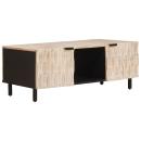 ARDEBO.de - Couchtisch Weiß 100 x 54 x 40 cm Massivholz Mango