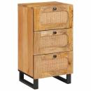 ARDEBO.de - Sideboard mit Speicher Braun 40 x 33,5 x 75 cm Massivholz Mango