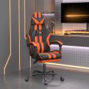 ARDEBO.de - Gaming-Stuhl mit Fußstütze Drehbar Schwarz & Orange Kunstleder