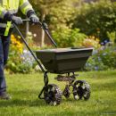 ARDEBO.de - Streuer Schwarz 80 x 46 x 75 cm PVC und Stahl