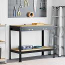 ARDEBO.de - Werkbänke mit Schubladen Schwarz 81 x 41 x 145 cm Holzwerkstoff