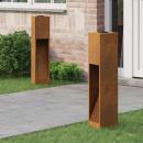 ARDEBO.de - Solar LED Wegeleuchte 2 pcs Galvanisiert Galvanisiert