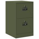 ARDEBO.de - Aktenschrank Olive Grün 44 x 50 x 106,5 cm Kaltgewalzter Stahl