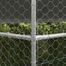 Hundekäfig mit Speicher 4 pcs Silber 8 x 2 x 2 m Stahl