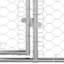 Hundekäfig mit Speicher 3 pcs Silber 6 x 2 x 2 m Stahl