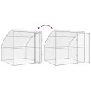 Hundekäfig mit Speicher 2 pcs Silber 4 x 2 x 2 m Stahl