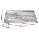 Hühnerkäfig Silber 215 x 100 x 85 cm Verzinkter Stahl