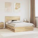 ARDEBO.de - Bettrahmen Sonoma-Eiche 150 x 200 cm Ingenieurs Holz