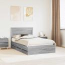 ARDEBO.de - Bettrahmen Graues Sonoma 120 x 200 cm Ingenieurs Holz