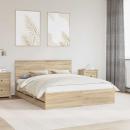 ARDEBO.de - Bettrahmen Sonoma-Eiche 160 x 200 cm Ingenieurs Holz