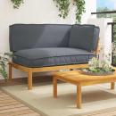 ARDEBO.de - Sofa Set Uni Anthrazit 131,5 x 92 x 69 cm Massivholz Akazie