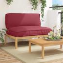 ARDEBO.de - Sofa Set mit Kissen Weinrot 120 x 80 x 69 cm Massivholz Akazie