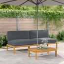 ARDEBO.de - Sofa Set Uni Anthrazit 240 x 80 x 69 cm Massivholz Akazie