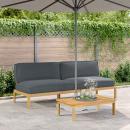 ARDEBO.de - Sofa Set Uni Anthrazit 240 x 80 x 69 cm Massivholz Akazie