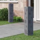 ARDEBO.de - Solar LED Weg Licht 2 pcs Anthrazit Kalt gewalzter Stahl