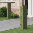 ARDEBO.de - Solar LED Weg Licht 2 pcs Olive Grün Kalt gewalzter Stahl