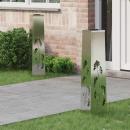 ARDEBO.de - Solar LED Weg Licht 2 pcs Galvanisiert Galvanisiert