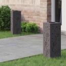 ARDEBO.de - Solar LED Weg Licht 2 pcs Schwarz Kalt gewalzter Stahl