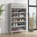 ARDEBO.de - Schuhschrank Grau Sonoma 60x35x105 cm Holzwerkstoff