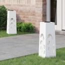 ARDEBO.de - Solar LED Weg Licht 2 pcs Weiß Kalt gewalzter Stahl