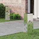 ARDEBO.de - Solar LED Weg Licht 2 pcs Edelstahl Edelstahl