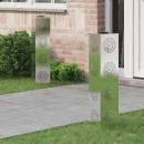 ARDEBO.de - Solar LED Weg Licht 2 pcs Edelstahl Edelstahl