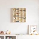 ARDEBO.de - Wanddisplay-Case mit Regal Beige 40 x 4,5 x 43 cm Holzwerkstoff