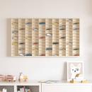 ARDEBO.de - Wanddisplay-Case mit Regal Beige 98 x 4,5 x 55 cm Holzwerkstoff